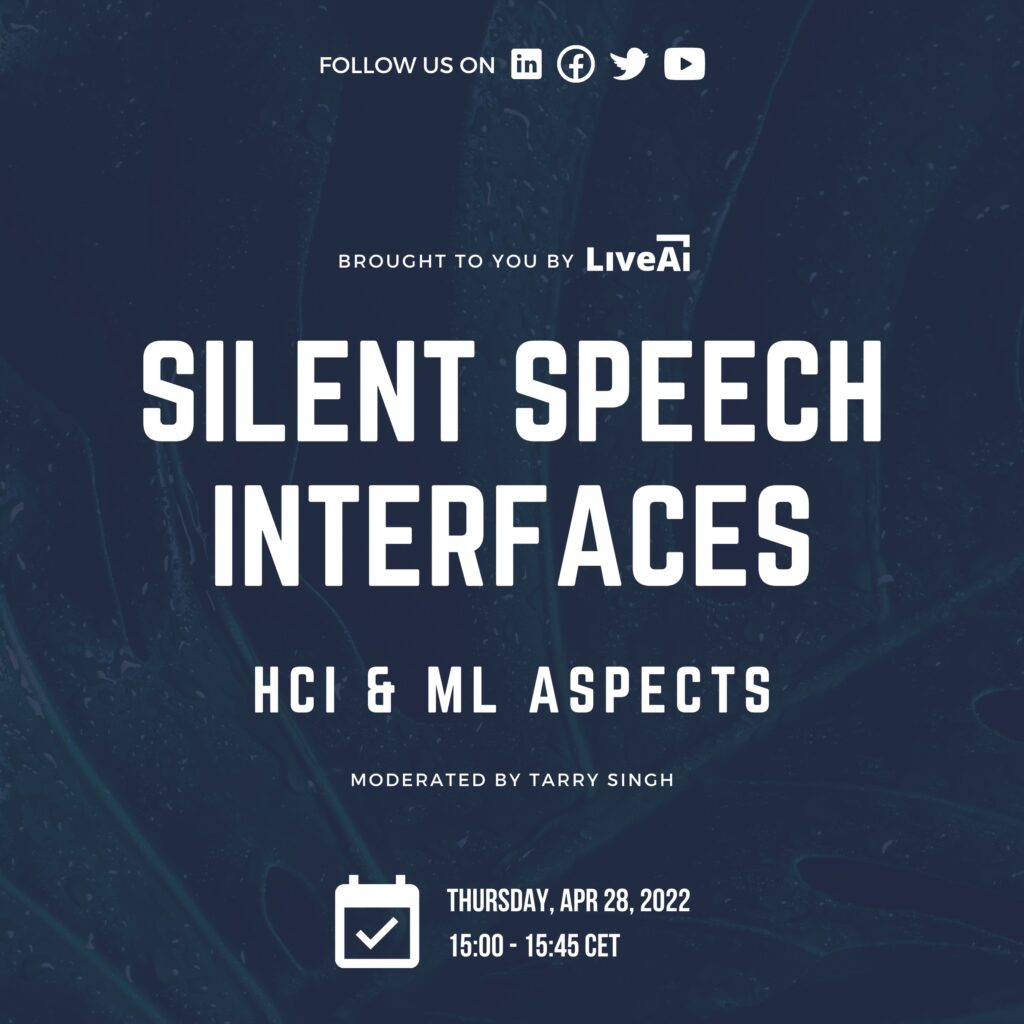 HCAIM Webinar: Silent Speech Interfaces & HCI / ML aspects